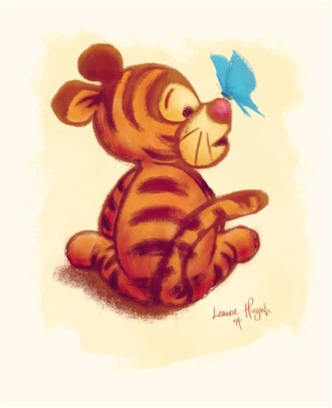 Winnie The Pooh Baby Tigger Art Illustration Print Etsy