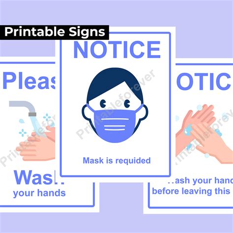 Hanging Signs Card Stock Face Mask Printables Lettering Resale