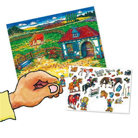 Haftspiel Pferd maxi - Mein Ponyhof von Lutz Mauder - Kinderspiele mit
