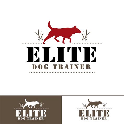 Serious Masculine Dog Training Logo Design For Elite Dog Training By