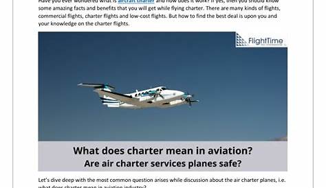 what does it mean to charter a plane