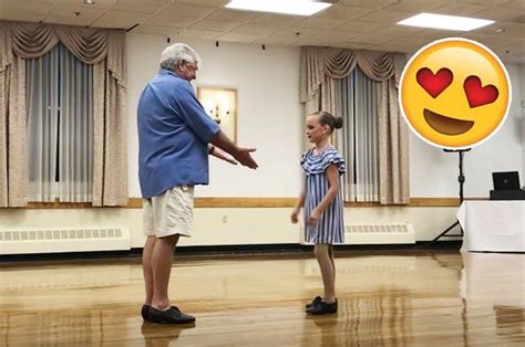 this granddaughter talked her grandfather into doing her dance recital and the end result is too