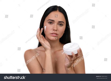 Beautifulwoman Naked Shoulder Cream Dose Stock Photo Shutterstock