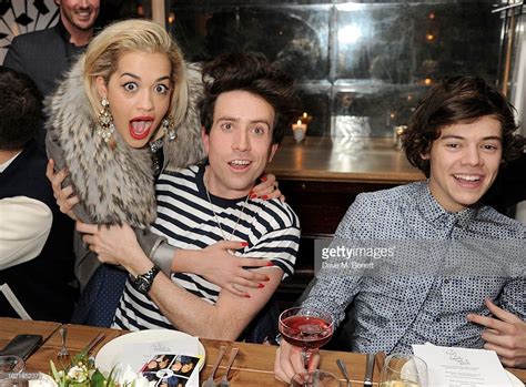 With nick grimshaw, lydia maddix, harry styles. Nick Grimshaw's Annual Award Season Dinner In Association ...