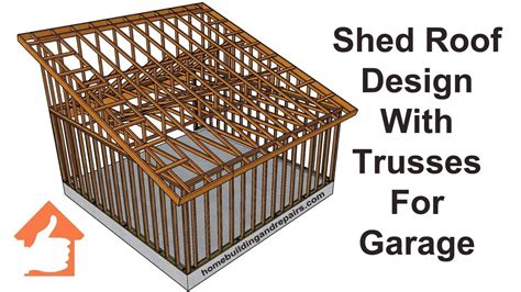 The house base area is the area of land that the house covers and for more complex shapes can be estimated using the area calculator. Shed Roof Using Engineered Trusses for Two-Car Garage ...