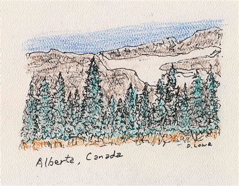 A Scene In Alberta Canada Drawing By Danny Lowe Fine Art America