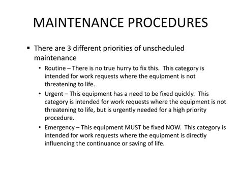 Computer Maintenance Procedures Pdf Preventive Maintenance Schedule