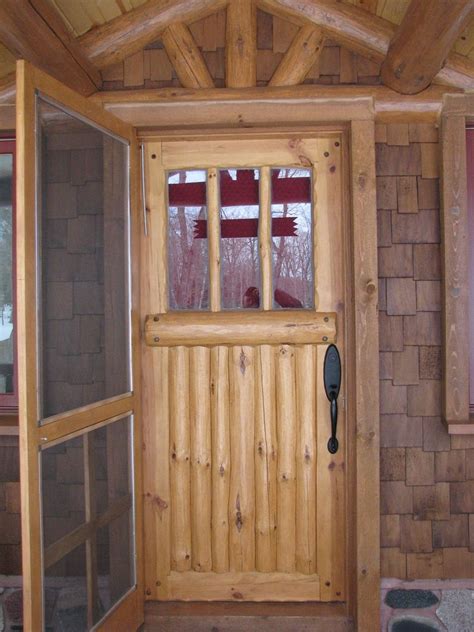 Custom Made Bolder Shores Log And Branch Entry Door Insulated Doorwith