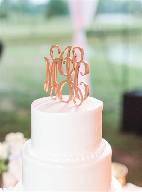Monogram Wedding Cake Topper Monogram Cake Topper Initials Etsy