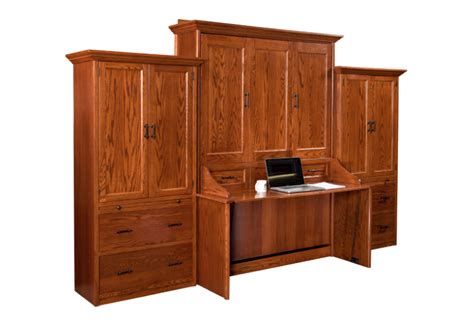 Here are 12 diy murphy bed projects that won't break your budget. Logan Murphy Wall Bed and Desk with Side Storage Units ...