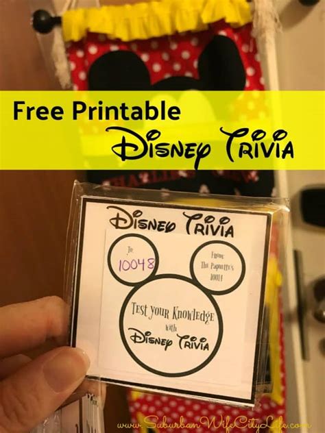 Create a sleek and interactive online quiz that people will love to complete—it'll only take you a few minutes! Disney Trivia - Free Printable | Suburban Wife, City Life
