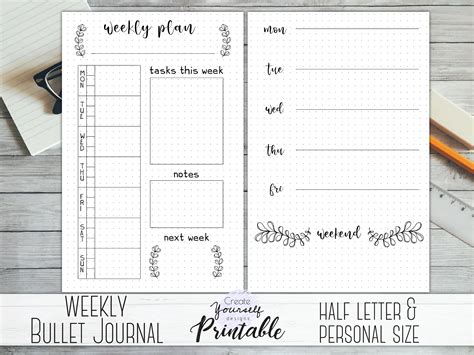 Bullet Journal Printable Weekly Planner Bullet Journal Etsy Dot My Xxx Hot Girl