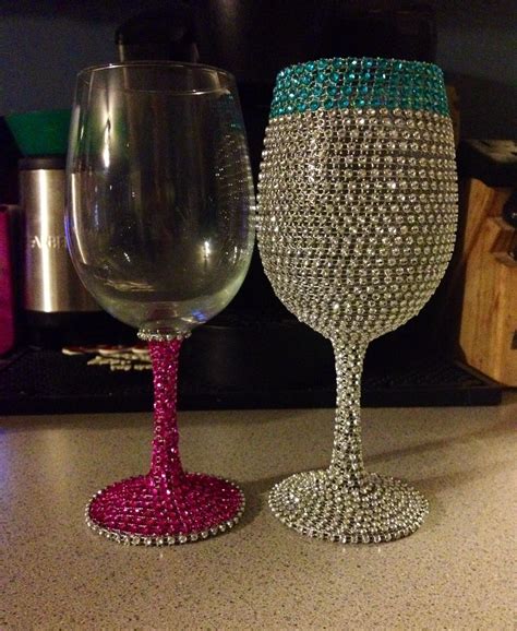 Pin By Mindy Harrison On Bling Ideas Diy Wine Glass Diy Wine Glasses Decorated Wine Glasses