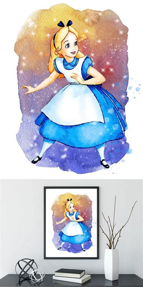 Alice In Wonderland Watercolor Print Alice Poster