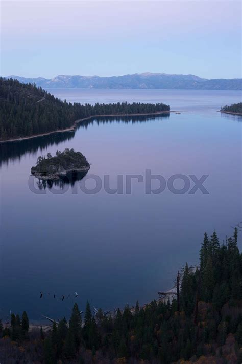 Protected Cove Emerald Bay Fannette Island Lake Tahoe Stock Image