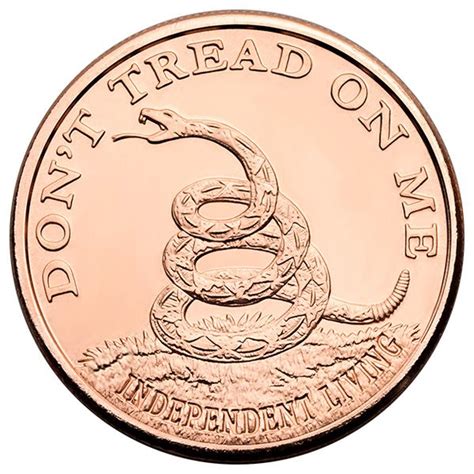 1 Oz Copper Rounds For Sale Dont Tread On Me Copper Rounds Copper