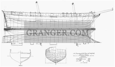 Image Of Schooner Plans 1812 Plan Of The Privateer Prince De