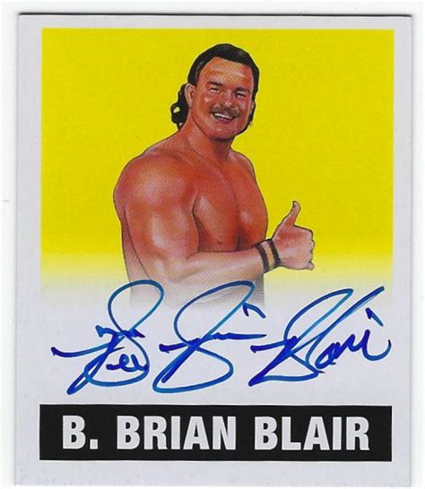 Blair B Brian Leaf Originals Wrestling Yellow Autograph Rk