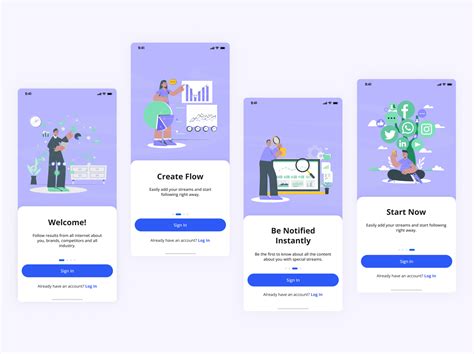 Mobile App Welcome Screens By Gamze Savaş On Dribbble