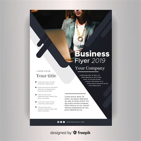 Free Vector Template Corporate Business Flyer