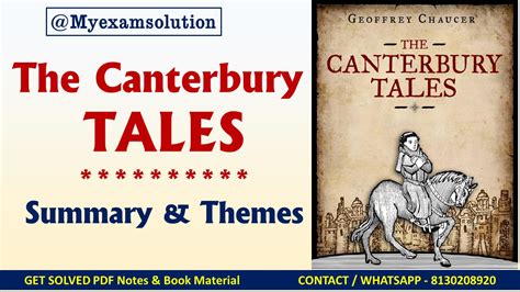 The Canterbury Tales Summary And Themes By Geoffrey Chaucer My Exam