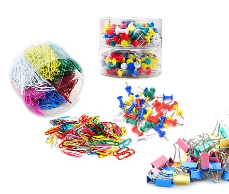 Pins Tacks All In One Combo Office Supplies Set Paper Clips