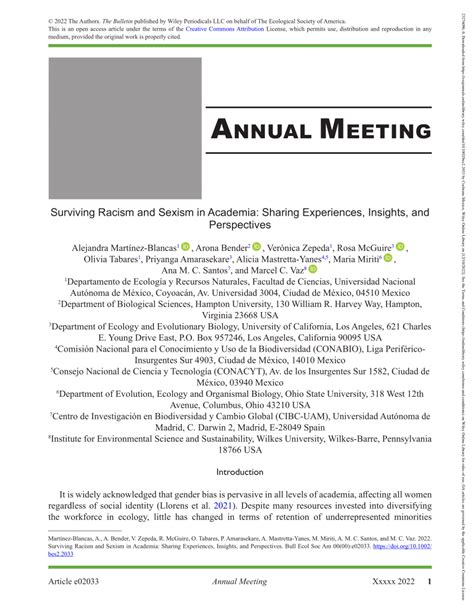 Pdf Surviving Racism And Sexism In Academia Sharing Experiences Insights And Perspectives