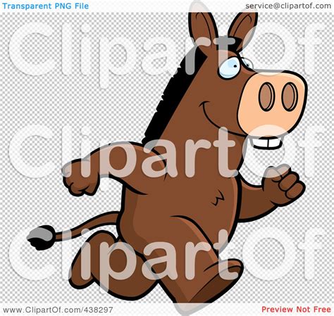 Royalty Free Rf Clipart Illustration Of A Donkey Running Upright By