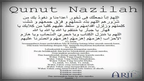 Doa Qunut Dan Artinya Doa Qunut Nazilah Untuk Dukung Palestina Sexiz