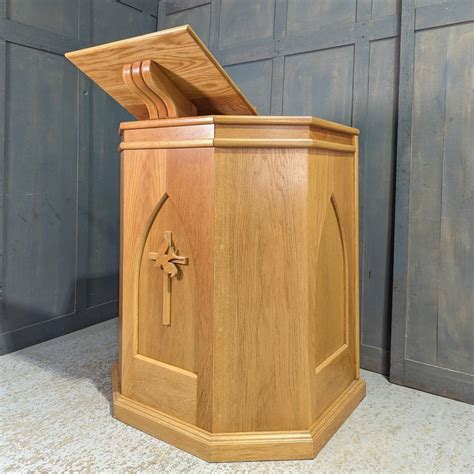 Contemporary Well Made Oak Small Church Pulpit Sold Antique Church
