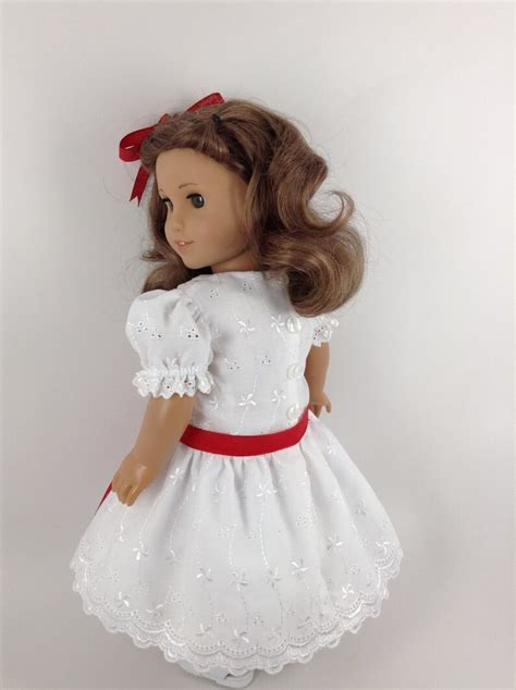 American Girl 18 Inch Doll Clothes White Eyelet Dress Etsy