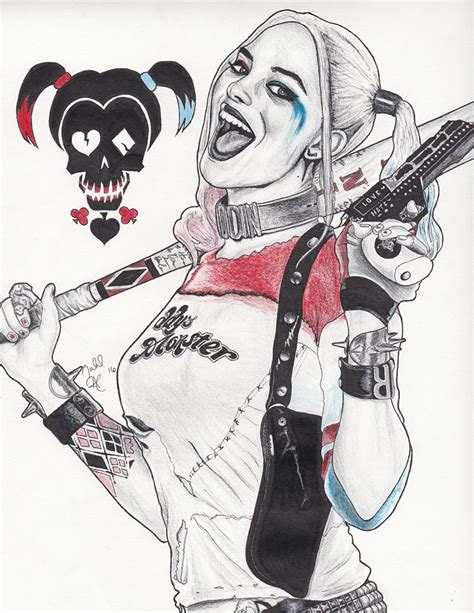 Harley Quinn Drawing Skill