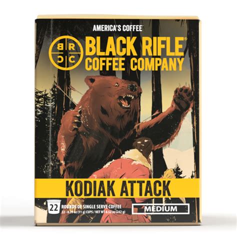 Black Rifle Coffee Kodiak Attack K Cup Pods Medium Roast 22 Ct