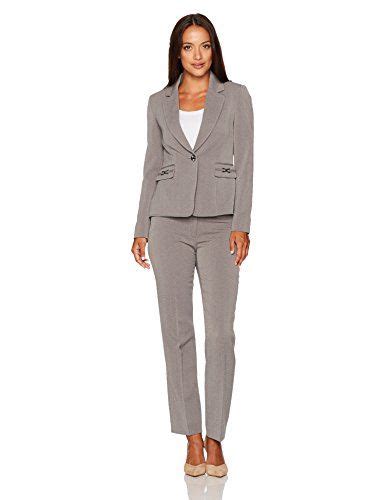 Tahari By Arthur S Levine Womens Petite Size Heather Grey Pebble