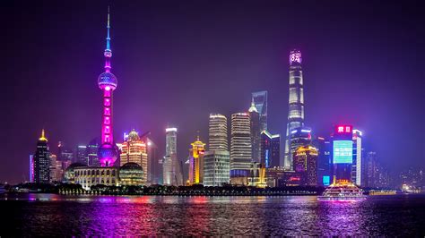 Shanghai Cityscape At Night 5k Wallpapers Hd Wallpapers