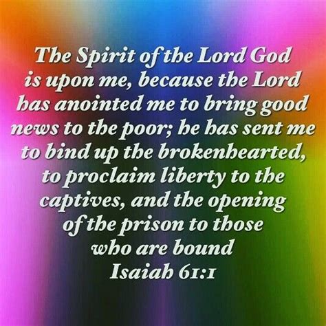 And they which were sent were of the pharisees. Isaiah 61 1 The Spirit of the Lord God is upon me; because ...