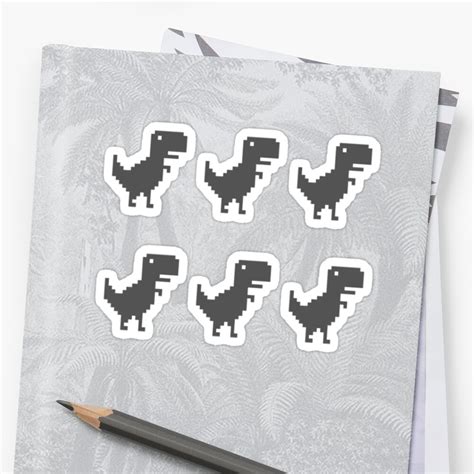 Did you miss getting one of those exclusive google chrome stickers? "google chrome dino game (6)" Sticker by cyphyurrr | Redbubble