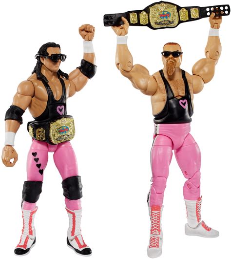 Wwe Bret Hart And Jim Neidhart Hart Foundation Elite 43 Toy Wrestling