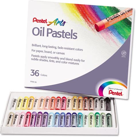 Crafts 6 Sets Of 12 Assorted 12 Color Set Pentel Oil Pastel Set W