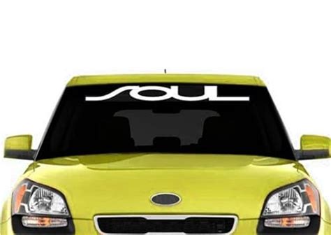 Vinyl Windshield Banner Decal Stickers Fits Kia Soul