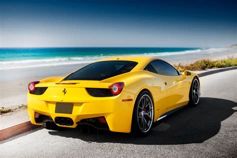 Wallpaper Sea Yellow Sports Car Tuning Coupe Performance Car