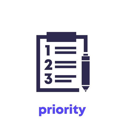 Priority Prioritize Icon On White 2735316 Vector Art At Vecteezy