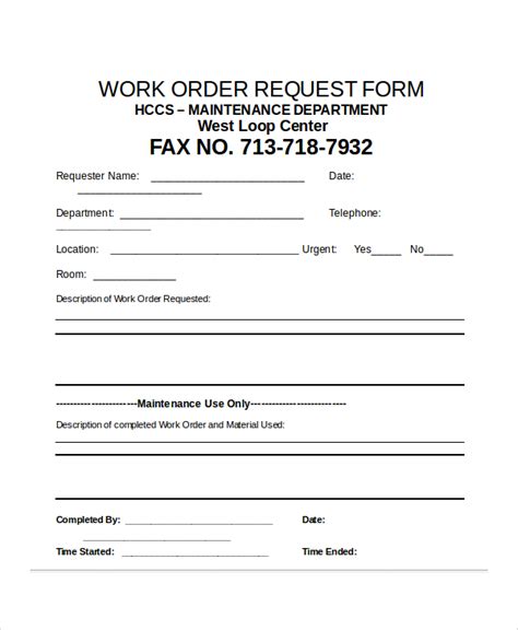 Free 12 Sample Excel Request Forms In Excel