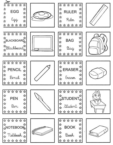 Atividades Objetos Escolares Em Ingles