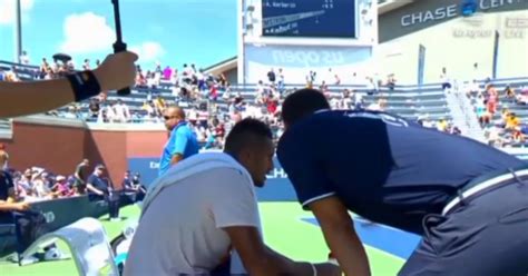 chair umpire banned over bizarre nick kyrgios pep talk during us open