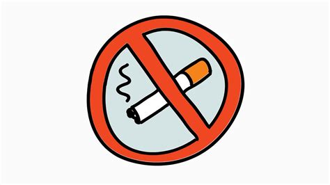 No Smoking Sign Hand Drawn Color Animation Stock Motion Graphics Sbv