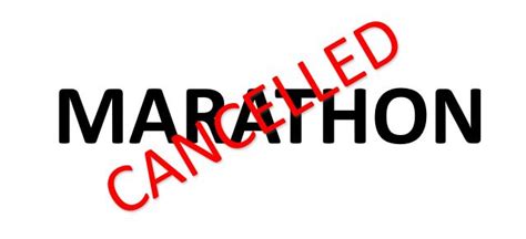 Race Is Cancelled Or You Get An Injury Marathon Coach