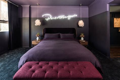 Decorative and quietly seductive almost black walls with a rich. 33 Purple Themed Bedrooms With Ideas, Tips & Accessories ...
