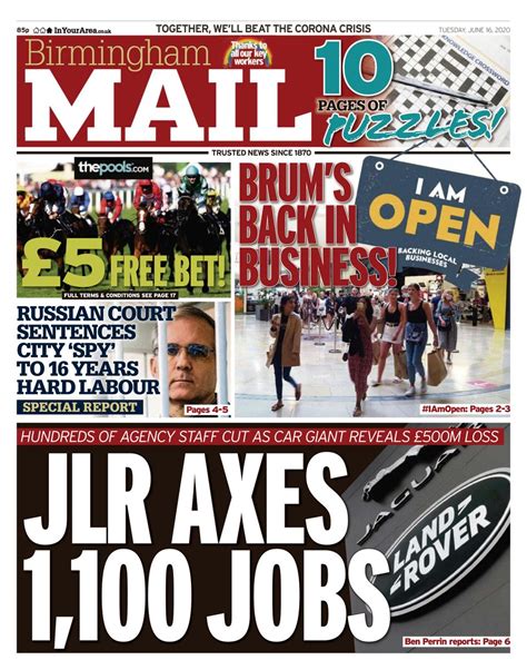 Birmingham Mail June Newspaper Get Your Digital Subscription