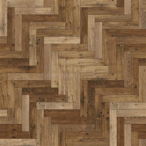 Seamless Wood Parquet Texture Herringbone Light Brown Stock Photo